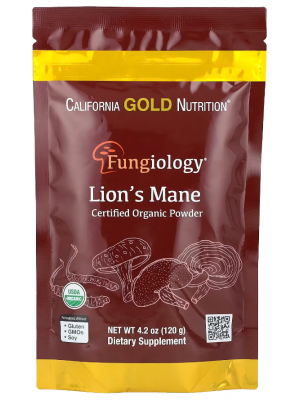 California Gold Nutrition Fungiology Lion's Mane (120 гр.) Биологически активные добавки California Gold Nutrition Fungiology Lion's Mane (120 гр.)