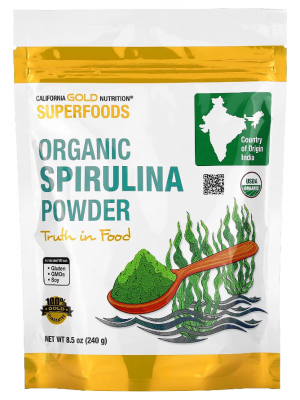 California Gold Nutrition Organic Spirulina Powder (240 гр.)