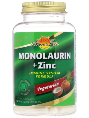 Natures Life Monolaurin + Zinc (90 капс.) Биологически активные добавки Natures Life Monolaurin + Zinc (90 капс.)
