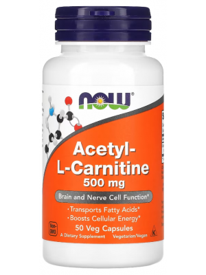 NOW Acetyl L-Carnitine 500 mg (50 капс.)