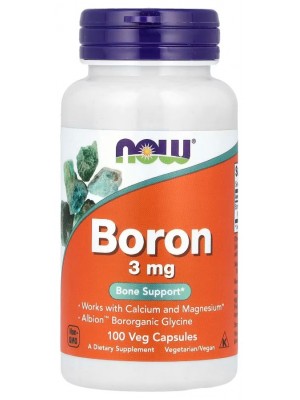 Минералы NOW Boron 3 mg (100 капс.)