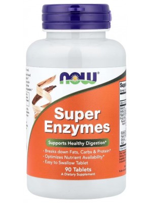 Пробиотики и ферменты NOW Super Enzymes (90 таб.)