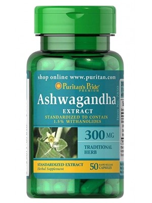 Puritan's Pride Ashwagandha 300 mg (50 капс.)