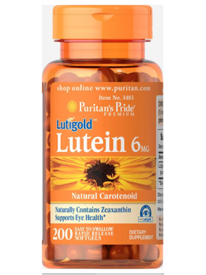 Биологически активные добавки Puritan's Pride Lutigold Lutein 6mg & Zeaxanthin (100 софт.)