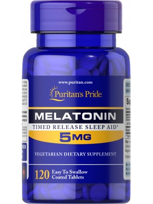 Puritan's Pride Melatonin 5 mg with B-6  (120 таб.)