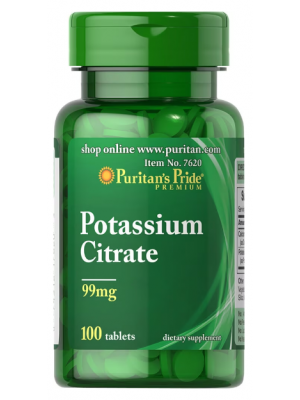 Puritan's Pride Potassium Citrate 99 mg (100 таб.)