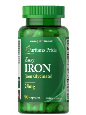 Puritan's Pride Easy Iron Glycinate 28 mg (90 капс.)